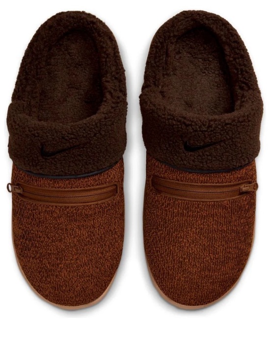 Nike Other - Nike Burrow SE NA Slippers Zip Pocket Cocoa Brown Men’s Size 9